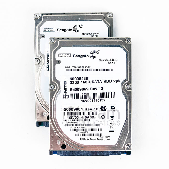 HDD version of Mitel 3300 ICP MXe III SATA Hard Drive (Part#50006489) - Two Pack 