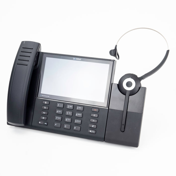 Mitel 6940w IP phone with cordless handset and cordless headset compatible with RingCentral