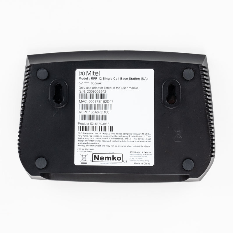 Mitel RFP 12 Single Cell Base Station (NA) - p/n 51303918