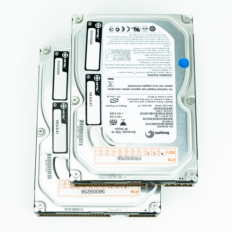 Mitel 3300 ICP MX/MXe/MXeII/CX/CXi PATA Hard Drive 2-Pack (Part#50005686)