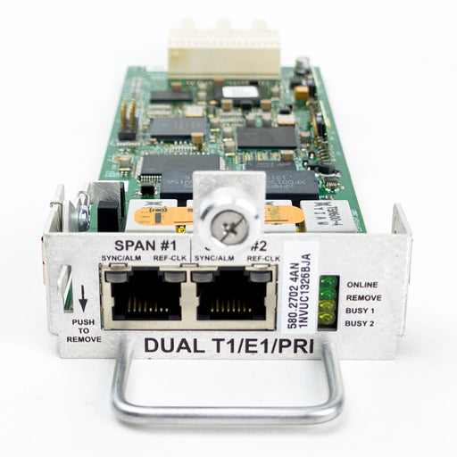 Mitel/Inter-Tel 5000 Dual T1/E1/PRI Card - 2 Port Module (Part# 580.2702) - Professionally Refurbished