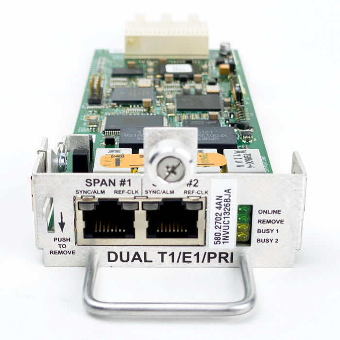 Mitel/Inter-Tel 5000 Dual T1/E1/PRI Card - 2 Port Module (Part# 580.2702) - Professionally Refurbished