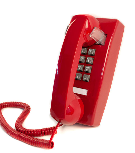 Bittel Red Wall-Mount Retro-Style Trim-Line Phone
