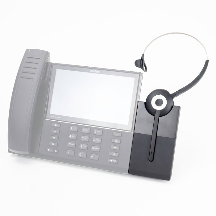 Mitel Integrated DECT Headset For 6900 phones with headband and charging cradle